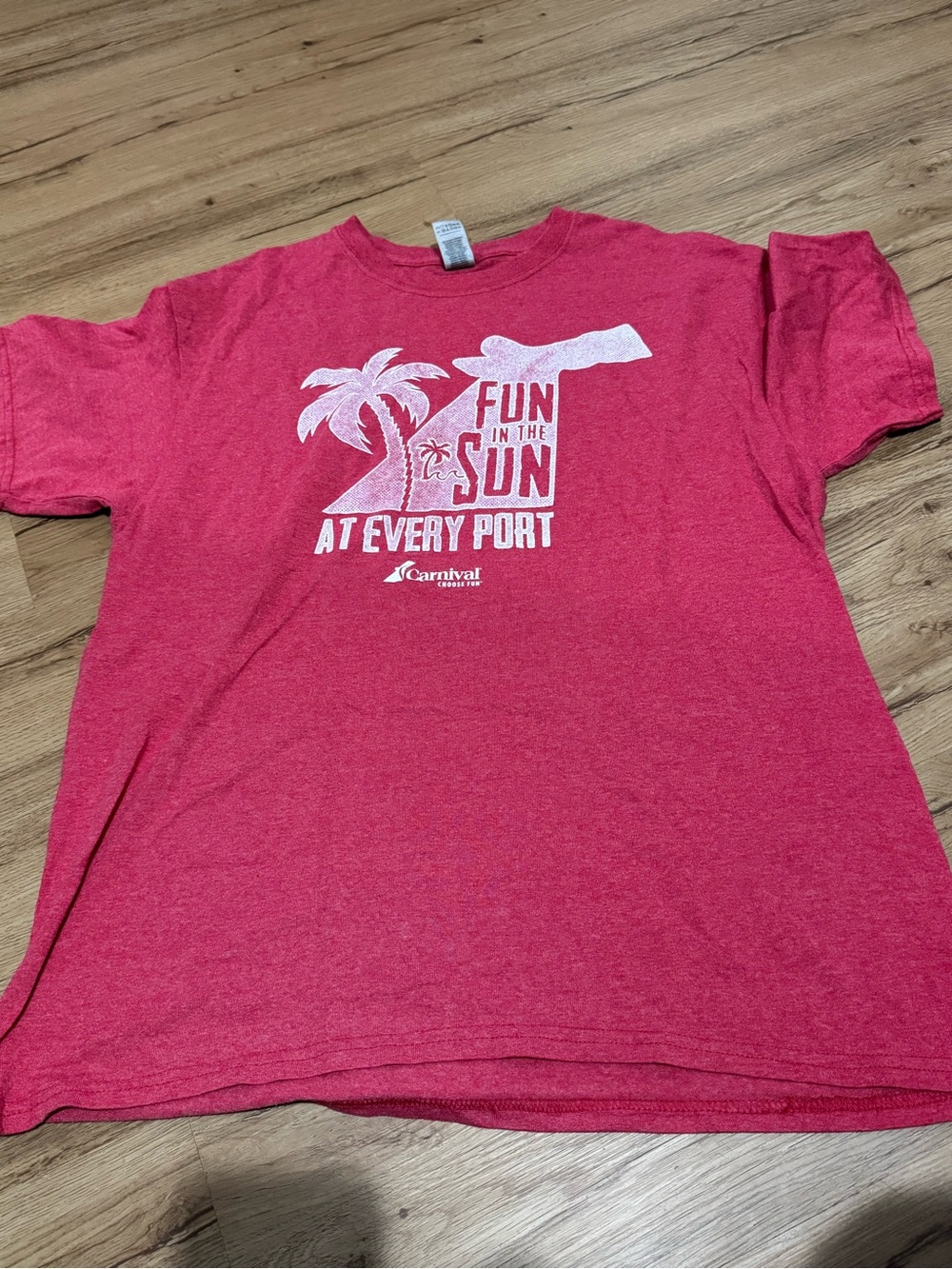 Carnival Red 'Fun in the Sun' Short Sleeve Tee Size: L
